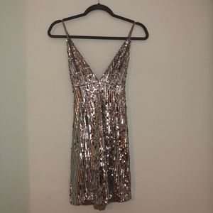 Forever 21 cross back sequin dress